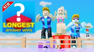 THE LONGEST ANSWER WINS ROBLOX ! ΨΑΧΝΩ ΤΗΝ ΜΑΚΡΥΤΕΡΗ ΑΠΑΝΤΗΣΗ ΓΙΑ ΝΑ ΚΕΡΔΙΣΩ ! | ARIADNIARTEMISTAR