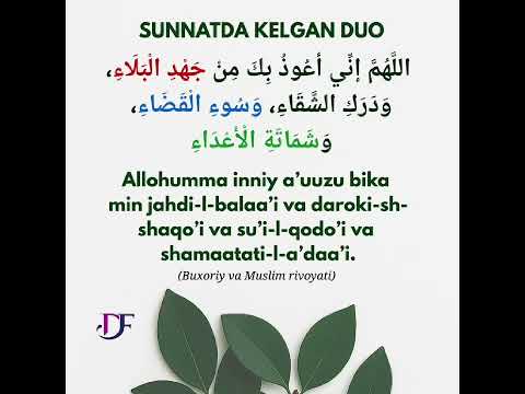 Суннатдан келган дуо #duolar #ilmnurdir