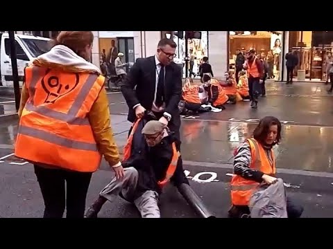 Normal People fighting Just Stop Oil Protesters