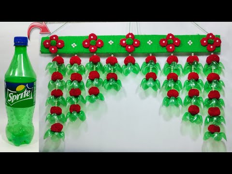 EASY PLASTIC BOTTLE DOOR HANGING /WOOLEN TORAN /PLASTIC BOTTLE KI GATE KI JHALER
