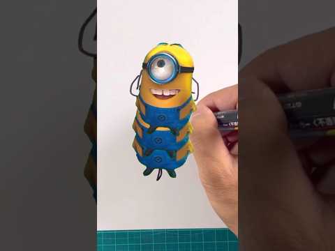 描いたら出てくるミニオンズ！ #minions #drawing
