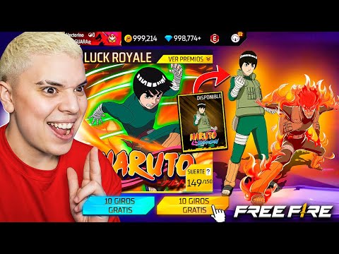 ¿ROCK LEE Y MAITO GUY EN FREE FIRE? 🔥 ESTA SKIN ME CONVIRTIO EN EL MAS FUERTE DE TODO FREE FIRE!