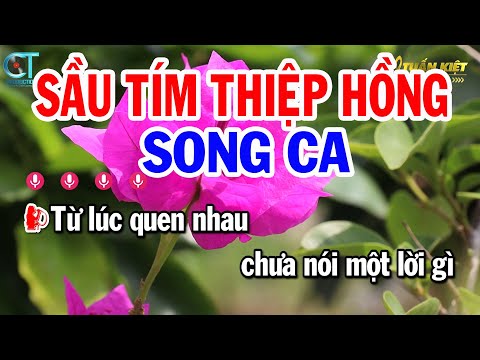 Karaoke Sầu Tím Thiệp Hồng Song Ca || Nhạc Sống Mới Nhất || Karaoke Tuấn Kiệt