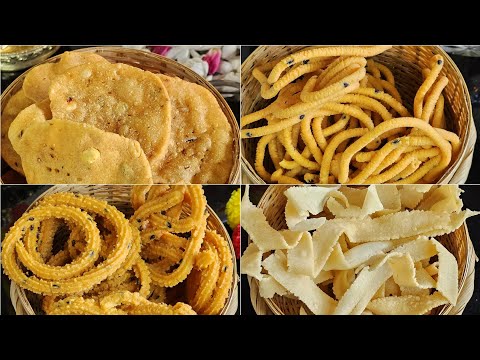 4 easy snacks in one dough #diwalisnacks #recipes #cooking #food #recipe #recipesintamil