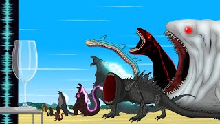 Godzilla & KONG, SHARK, BLOOP: Evolution of Monster roars - Size Comparison | Godzilla Cartoon Movie