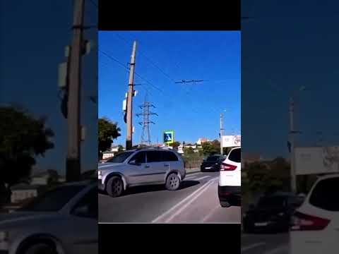 What Happens When a Volvo, a Motorcycle, and a Bicycle Meet on the Road? #volvo #bike #moto #viral