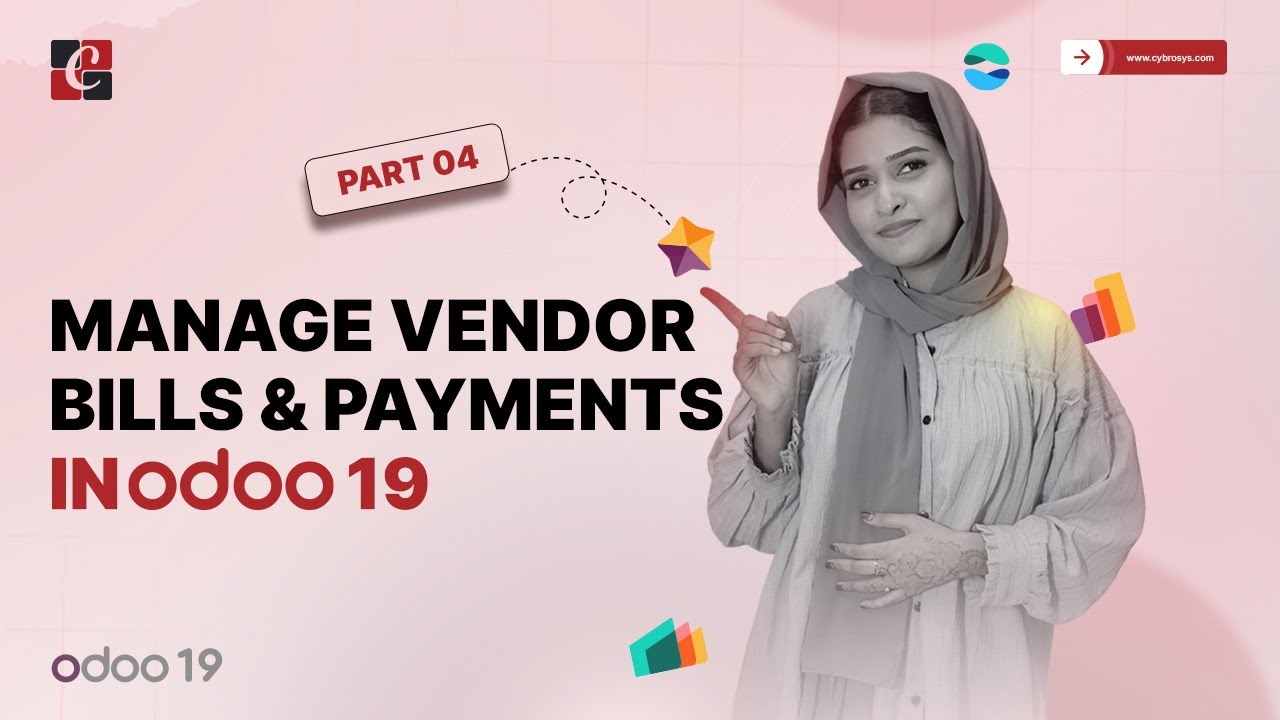 Manage Vendor Bills & Payments in Odoo 19 | Part - 04 | Odoo 19 Purchase For Beginners | 11/7/2025

In this video, we'll explore how to manage vendor bills and payments in Odoo 19 step by step. Learn how to record vendor bills, ...