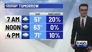 Austin Weather: Storms tonight, widespread rain chances on Monday