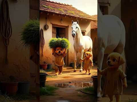 They Had Nothing… But Still Saved a Horse 🐾🐴 | Emotional Short Story #ai #story #puppy #Shorts