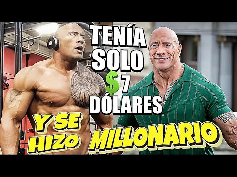 Tenía solo $7 Dólares y Ahora es Millonario | La Historia de Dwayne Johnson "La Roca" 💪