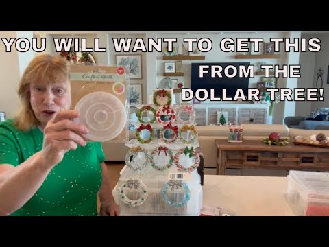 How to Make Beautiful Christmas Wreath Ornaments With  Dollar Tree Coaster Mold  Glass & Resin Art