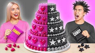 Preta VS Rosa Desafio De Decoração De Bolos | Truques Engraçados com Comida por Multi DO Challenge
