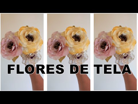 Como hacer FLORES de TELA reciclando una sábana vieja