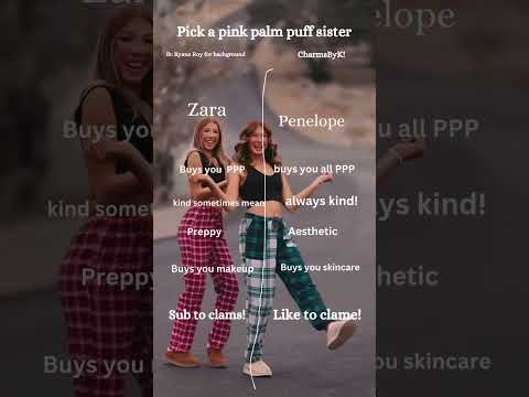 Pick a pink palm puff sister! ​@pinkpalmpuff #hoodiepolos