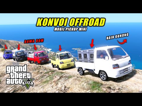 konvoi Mobil PICKUP FULL MUATAN Naik Ke Puncak GUNUNG TERTINGGI Di GTA 5 MOD