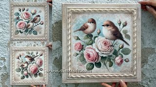 Canvas Art Ideas for Beginners Decoupage Tutorial