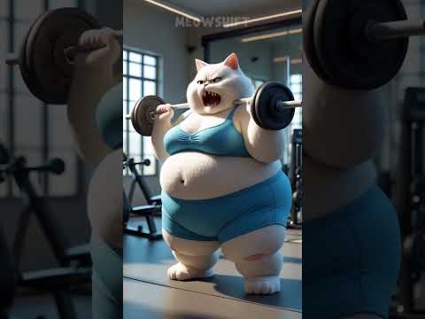 Two Chubby Cats Vow to Lose Weight! 🐱💪✨ #cat #gym #catai #catlove #cataistory #aicatfunnyvideo
