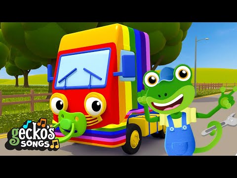 🌈 Meet the Rainbow Truck Family! 🌈 | 🎶 Gecko's Songs 🚚 🎶 | Kids Songs | Toddler Fun Learning