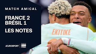 France 2-1 Brésil : Les notes des Bleus (Ekitiké homme du match ?)