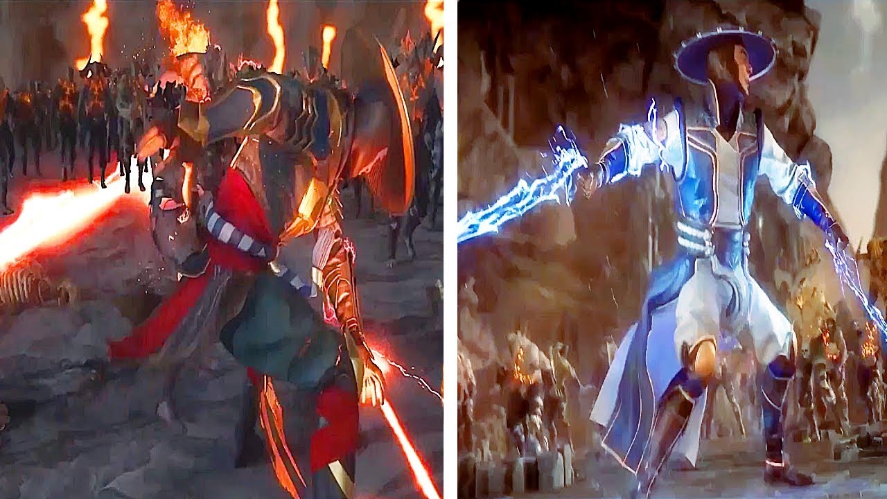 Dark Raiden Goes Super Saiyan Vs Good Raiden Goes Super Saiyan Comparison MORTAL KOMBAT 11 AFTERMATH