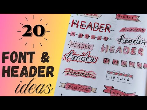 20 Easy Header Ideas and Fonts | Heading Design for Notebook