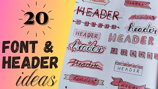 20 Easy Header Ideas and Fonts | Heading Design for Notebook