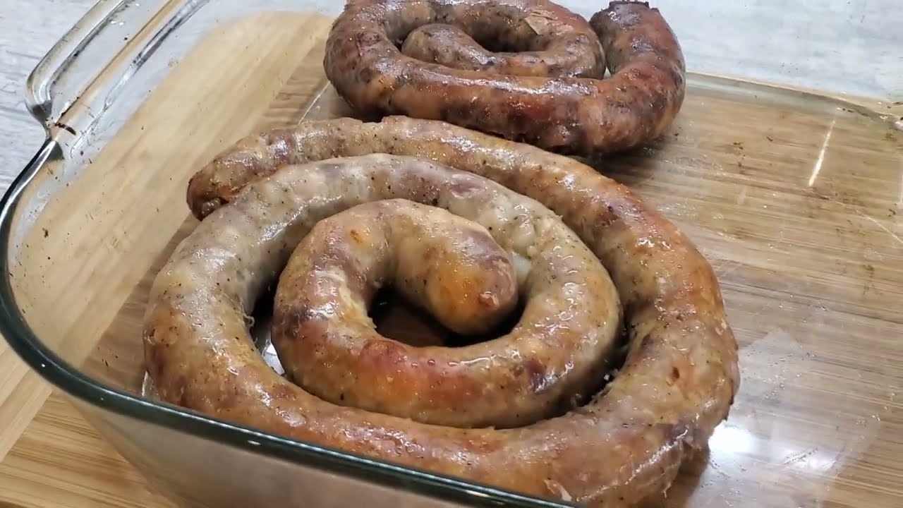 Готовимся к Пасхе! Запекаем домашнюю колбасу и сало