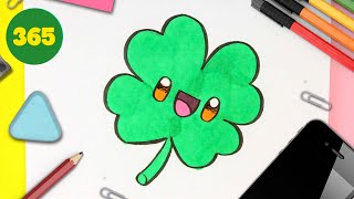 Apprends à dessiner un trèfle kawaii facilement !
