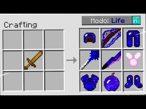 ADICIONEI O MODO LIFE PARA CONSEGUIR OS MELHORES ITENS E ZERAR O MINECRAFT