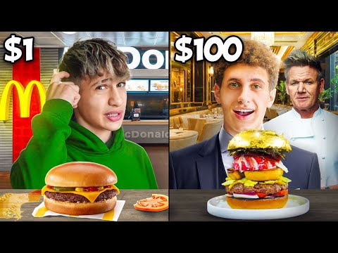 $1 vs $100 CHEESEBURGER !