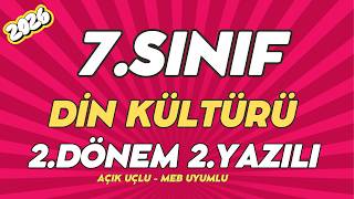 7. Sınıf Din Kültürü 2. Dönem 2. Yazılı Soruları❗(%99 Çıkabilir 😊😊😊 )#2026