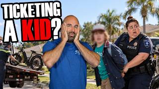 Fat Cops Tow a Kid's Bike and Threaten to Arrest Him