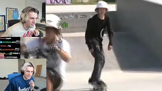 xQc Reacts to his Old Skateboarding Videos