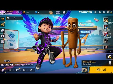 BOBOIBOY DARK DAN TUNG TUNG TUNG SAHUR MASUK GAME FREE FIRE! GAME LUCU FF