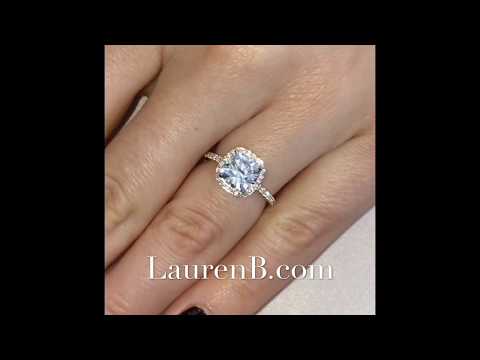 Cushion Moissanite Rose Gold Engagement Ring