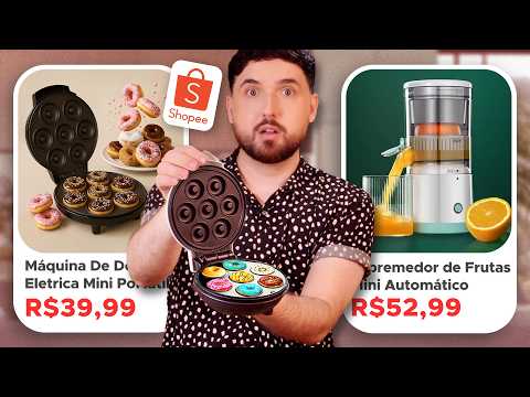 😱 COMPRAS DA SHOPEE PARA CASA | Testei Máquina de Donuts, Espremedor de Frutas e Torradeira