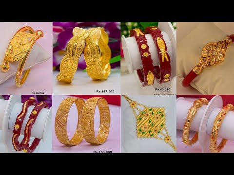 Latest Gold bangles designs with collection 2024 | gold jewellery collection | #todayfashion