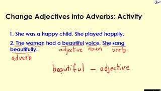 Change Adjectives into Adverbs