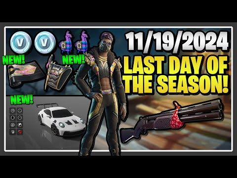 LAST DAY OF THE SEASON, 75 V-BUCKS, *NEW* ARKON SKIN, *NEW* PORSCHE BUNDLE, Flame Bow Feedback