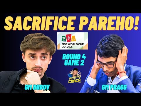 GRABE SILA! BRILLIANT SACRIFICE VS BRILLIANT SACRIFICE! Dubov vs Prag! World Cup 2025 Game 2