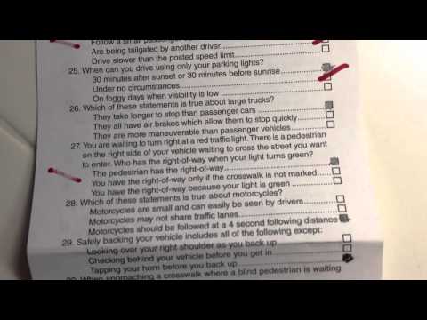 illinois class c license test questions