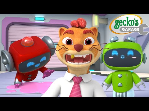 Weasel Babysits The Messy Mechs | Gecko's Garage | Trucks For Children | Cartoons For Kids