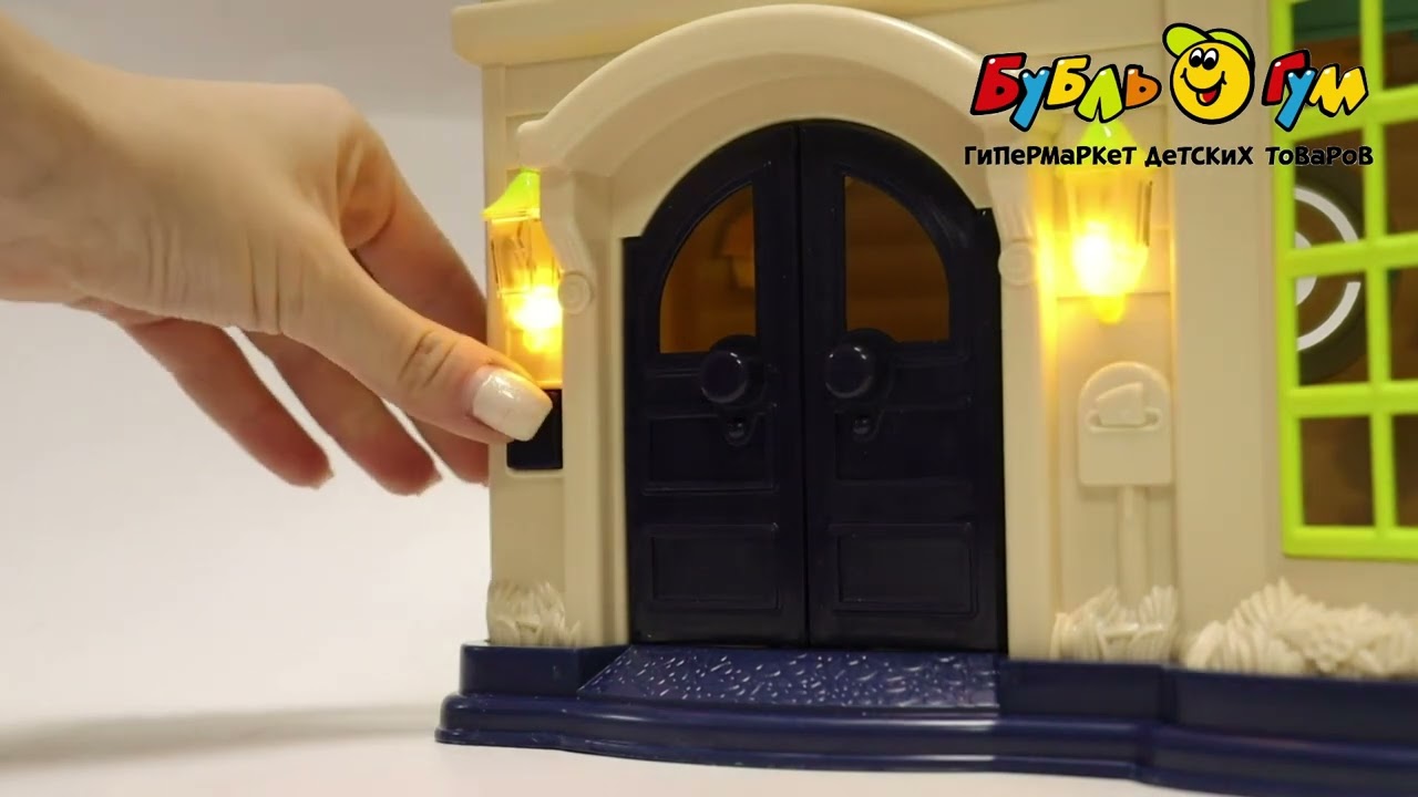 Дом для миниатюрной куклы с мебелью 23предмета - видео