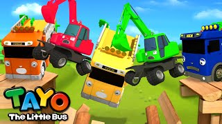 🌈Sepuluh di Kasur | Truk dan Ekskavator! | Lagu anak anak | Lagu angka | Tayo Bus Kecil