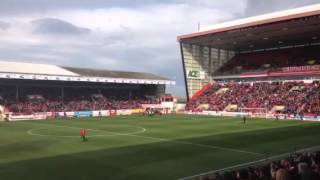 Scottish League Cup paraded at Pittodrie
