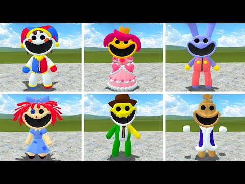 ALL THE AMAZING DIGITAL CIRCUS SMILING CRITTERS FAMILY POPPY PLAYTIME 3 in Garry's Mod