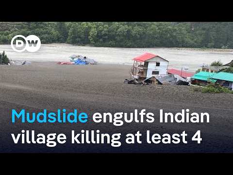 YouTube video thumbnail: At Least Four People Dead and Dozens Missing After Mudslide in India's Uttarakhand State