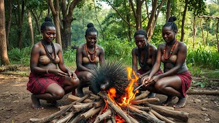 Hadzabe Tribe Wild Hunting and Cooking | African tribe life