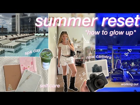 my summer GLOW UP ROUTINE! ⭐️ aesthetic spa day, fitness + morning routine, healthy habits, shopping