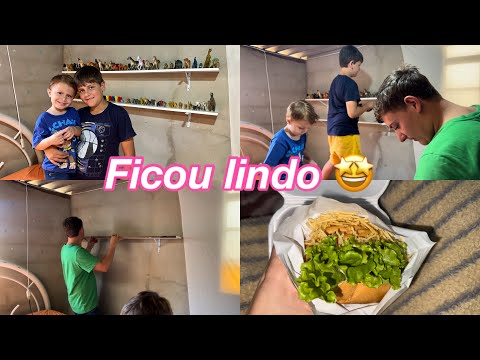 DECORANDO O QUARTO DO MEU CUNHADO NA ROÇA | NOITE DO LANCHE EM CASA 🏡